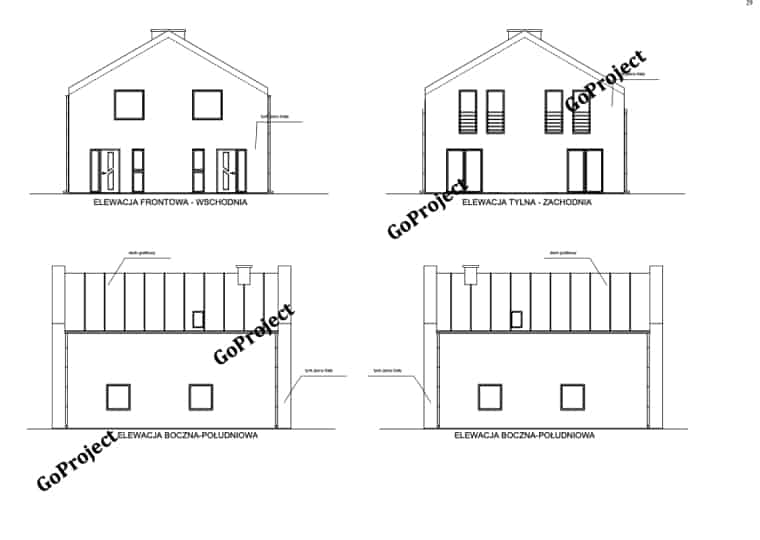 Projekt domu chojnice 5 front